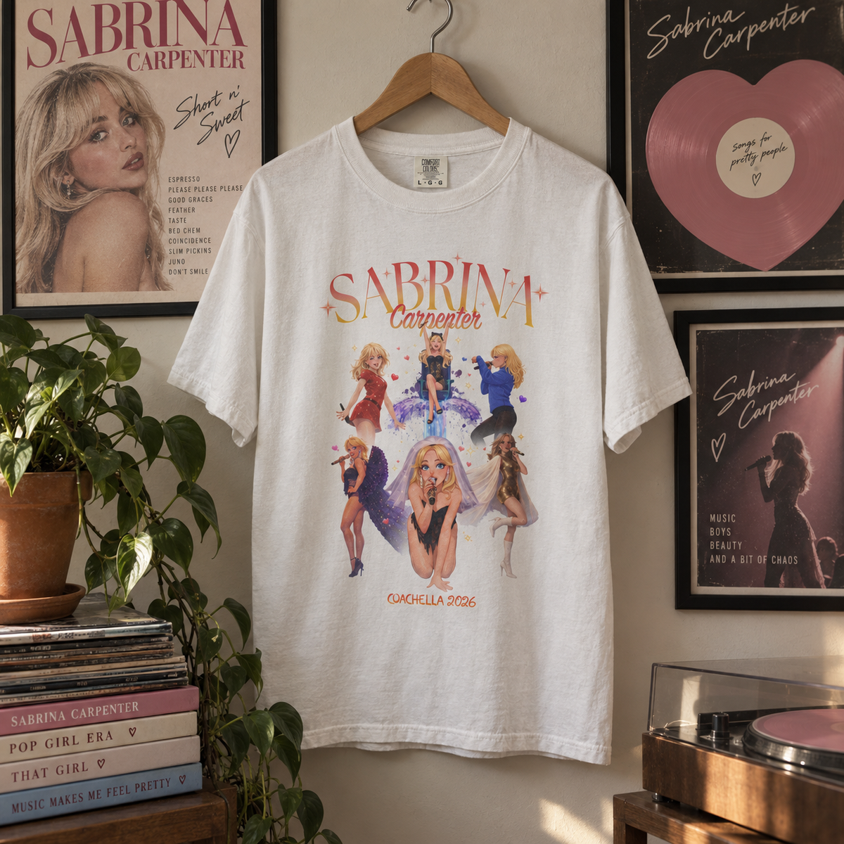 Sabrina carpenter  Coachella 2026 white tee
